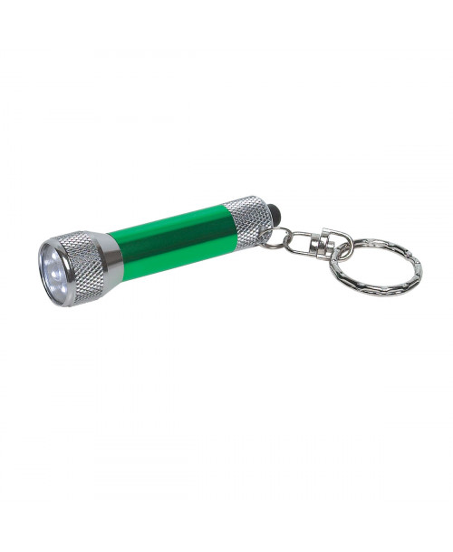 Engraved Aluminum LED Flashlight Key Chain - Green - $5.50